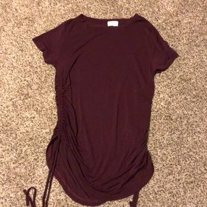 deep purple/eggplant maternity top